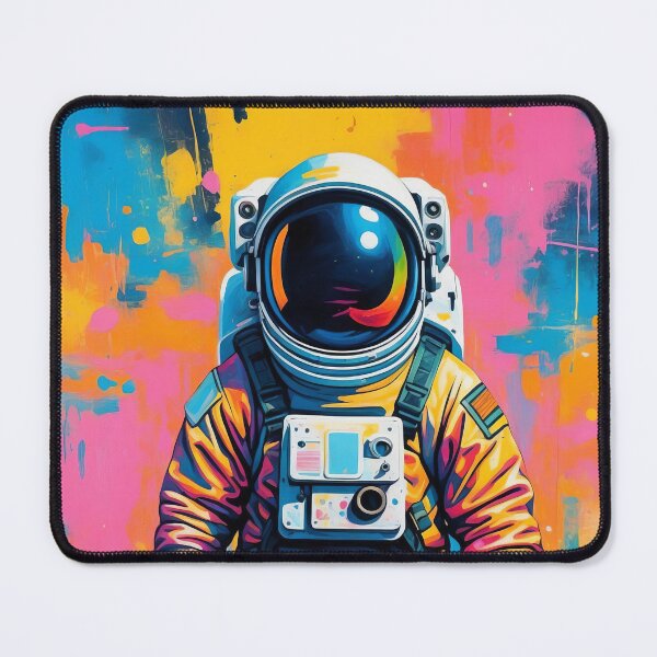 Item preview, Vibrant Astronaut in Abstract Space Art designed and sold by ArtComixHaven.