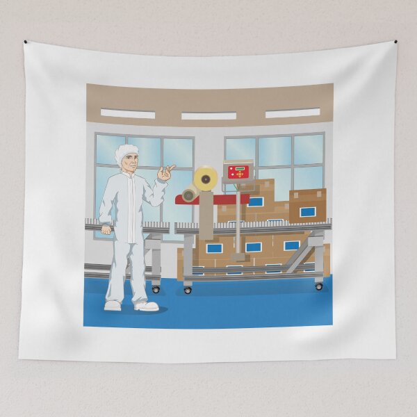 Item preview, Illustration of an internal factory environment, production line designed and sold by LucianoCosmo.