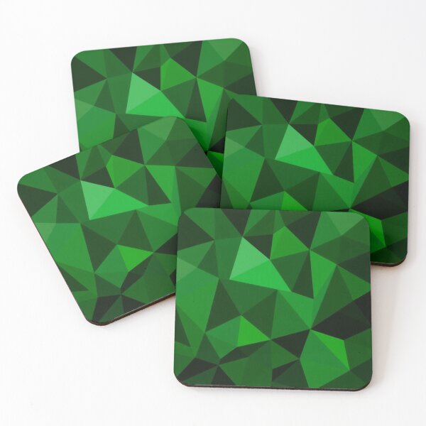 Item preview, Green and black polygonal pattern designed and sold by Cartoon Basketball.