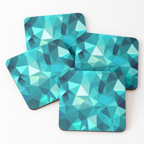 Item preview, Aqua polygonal pattern designed and sold by Cartoon Basketball.