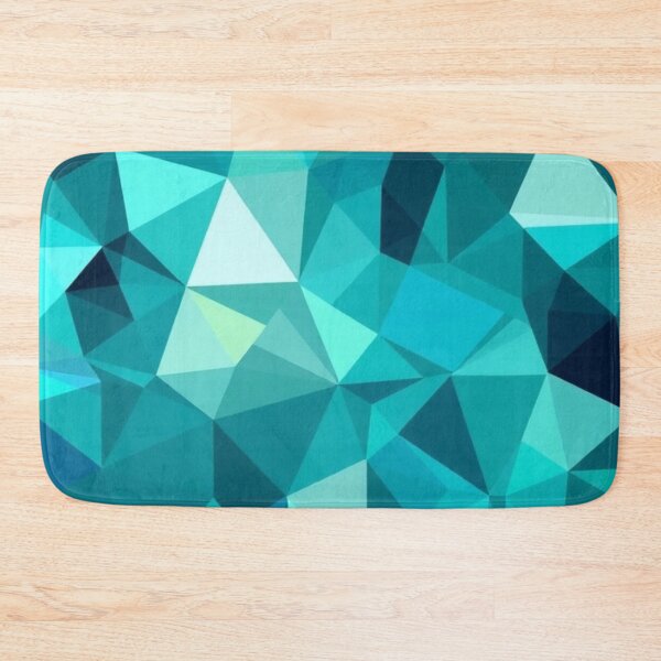 Item preview, Aqua polygonal pattern designed and sold by Cartoon Basketball.