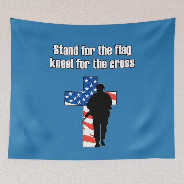 Item preview, Stand for the Flag Kneel for the Cross | Patriotic Gift for July 4th designed and sold by Maindy.