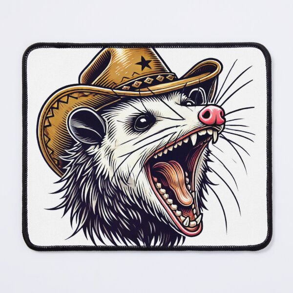 Item preview, Screaming cowboy opossum designed and sold by Spectrum-DI.