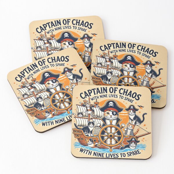 Item preview, Cat Slogan: Captain Chaos designed and sold by TrippyBunnyShop.