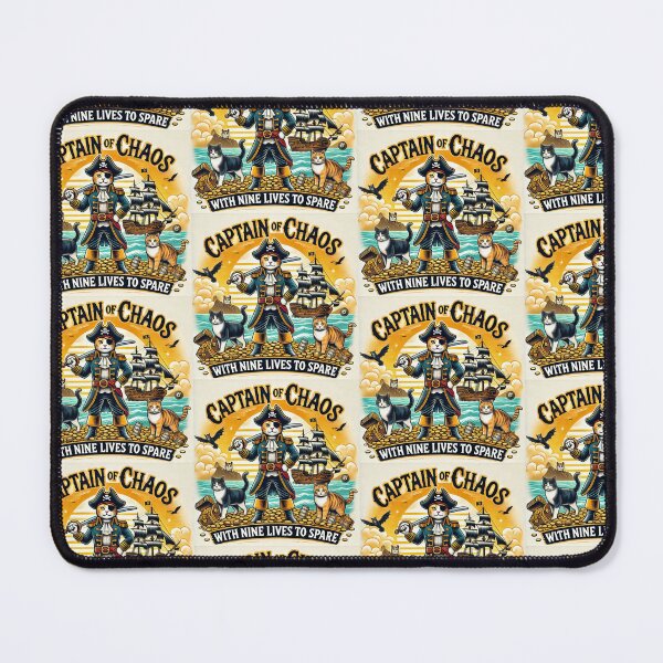 Item preview, Cat Slogan: Captain Chaos designed and sold by TrippyBunnyShop.