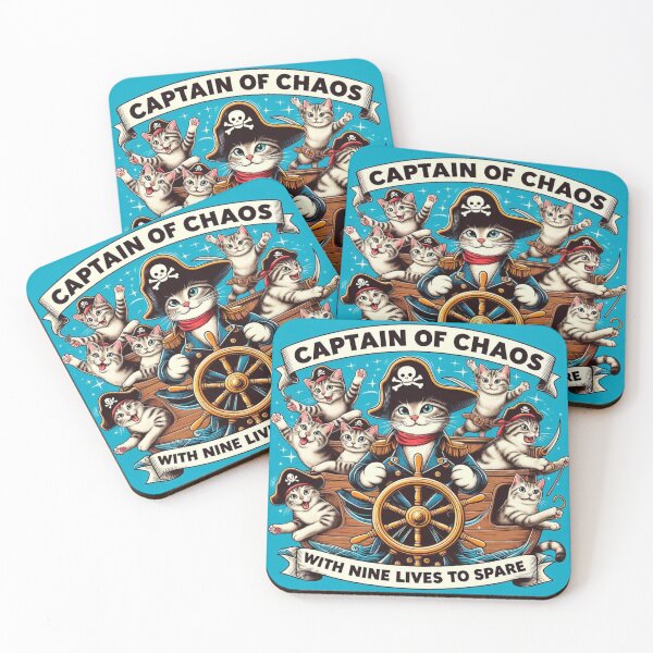 Item preview, Cat Slogan: Captain Chaos designed and sold by TrippyBunnyShop.