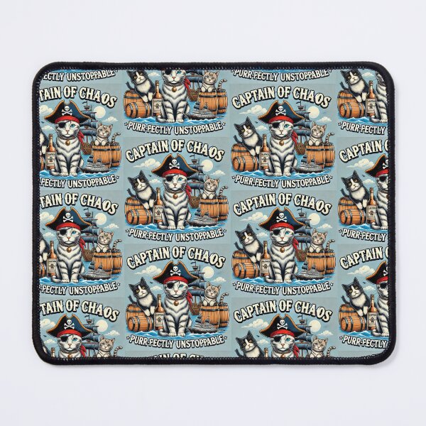 Item preview, Cat Slogan: Captain Chaos designed and sold by TrippyBunnyShop.