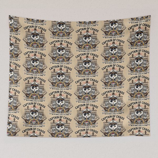Item preview, Cat Slogan: Captain Chaos designed and sold by TrippyBunnyShop.