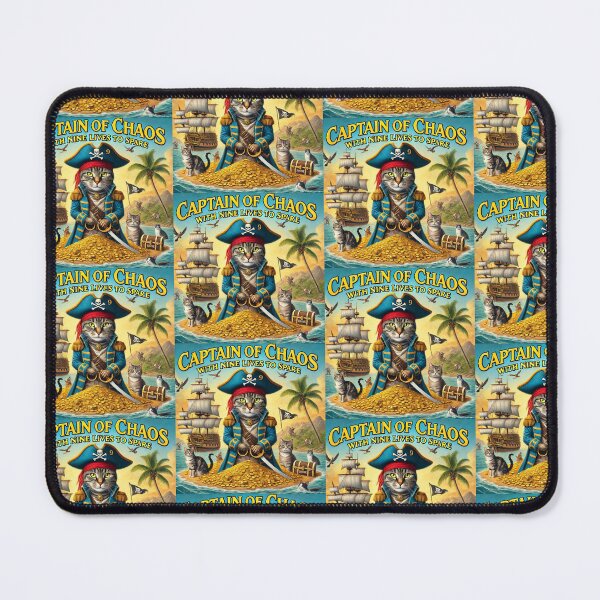 Item preview, Cat Slogan: Captain Chaos designed and sold by TrippyBunnyShop.