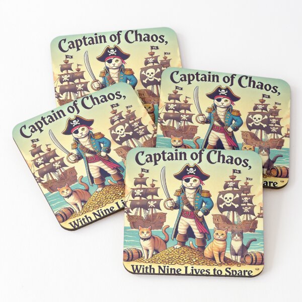 Item preview, Cat Slogan: Captain Chaos designed and sold by TrippyBunnyShop.