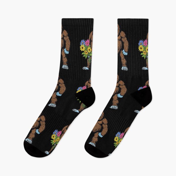 Item preview, Sasquatch with wildflowers designed and sold by Catherine Harrison.