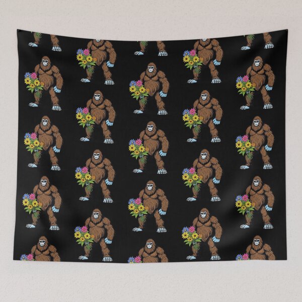 Item preview, Sasquatch with wildflowers designed and sold by Catherine Harrison.