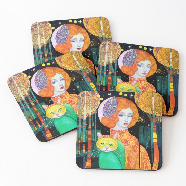 Item preview, Beautiful girl with a cat. designed and sold by Natalia-Vlad.