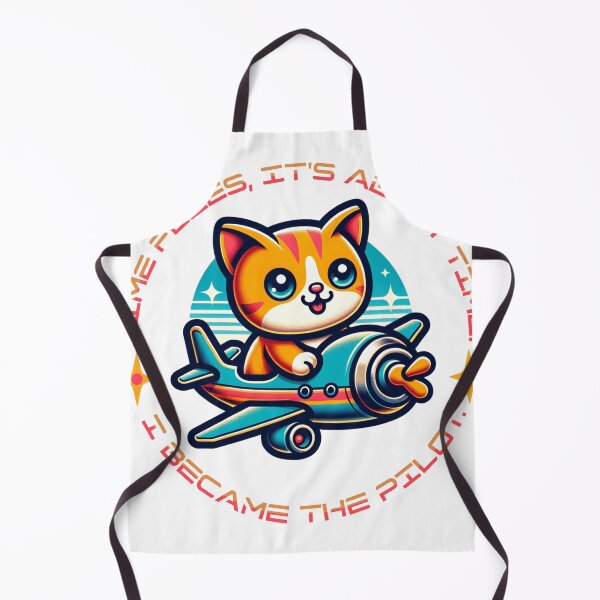 Artikelvorschau, Die Zeit vergeht wie im Flug. Es ist an der Zeit, dass ich Pilot werde. Süßes Kätzchen-T-Shirt. entworfen und verkauft von WickerStudio.