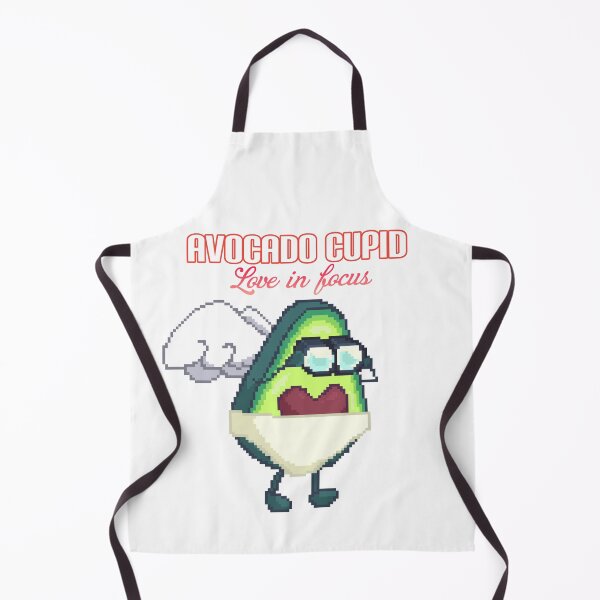 Item preview, pixel art of cupid avocado with binoculars observing designed and sold by ZerpaGiovanna.