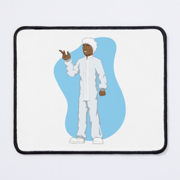 Item preview, Afro descendant male mascot, safety equipment against contamination designed and sold by LucianoCosmo.