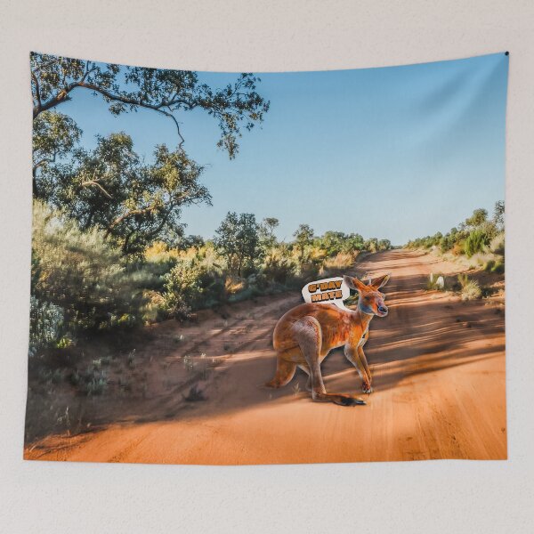Item preview, G'Day Mate Kangaroo Art - Australian Outback Design designed and sold by Michael van der Hoorn.