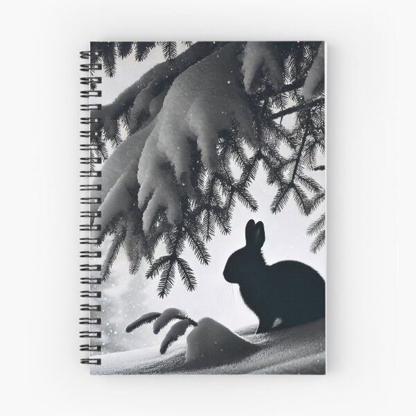 Item preview, Rabbit Hides Under a Tree as Shelter From the Snow designed and sold by nikkolaus.