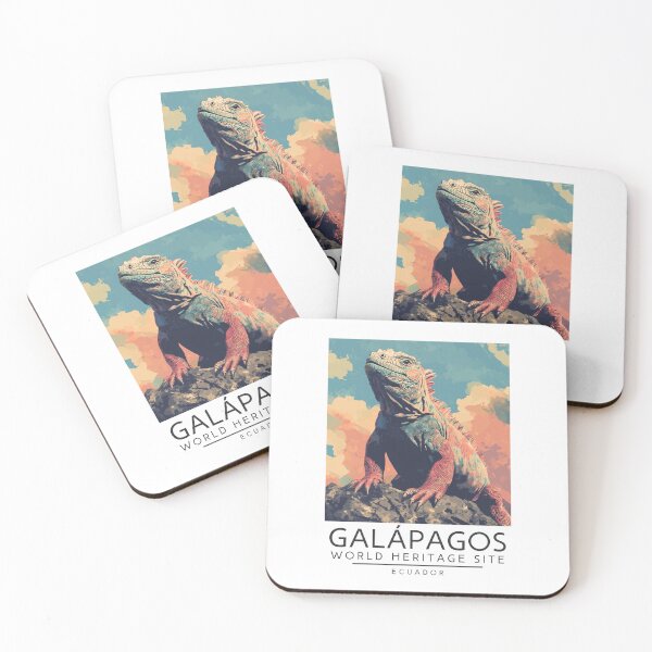 Item preview, A Vintage Travel Poster of Galápagos Islands - Ecuador  designed and sold by GoodOldVintage.