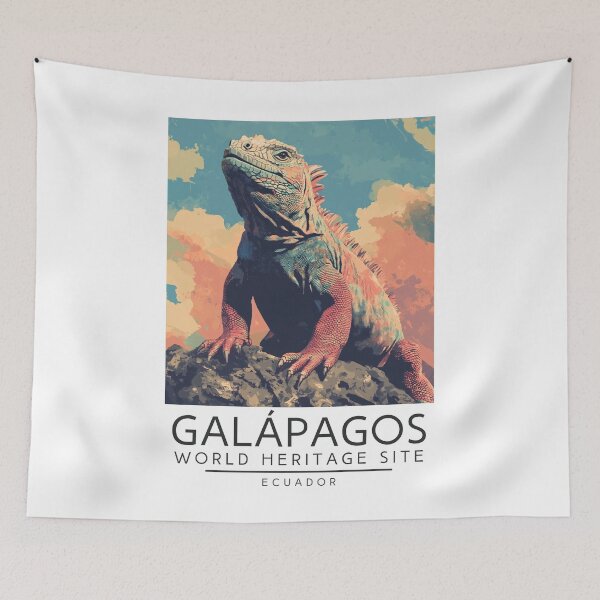 Item preview, A Vintage Travel Poster of Galápagos Islands - Ecuador  designed and sold by GoodOldVintage.
