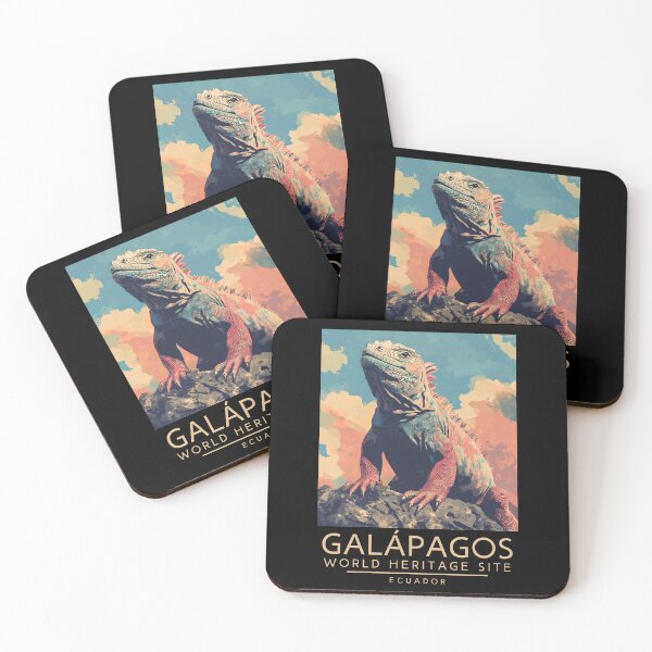 Item preview, A Vintage Travel Poster of Galápagos Islands - Ecuador  designed and sold by GoodOldVintage.