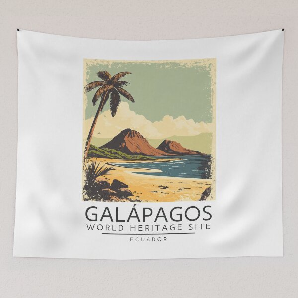 Item preview, A Vintage Travel Poster of Galápagos Islands - Ecuador  designed and sold by GoodOldVintage.