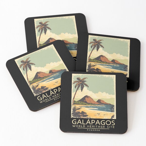 Item preview, A Vintage Travel Poster of Galápagos Islands - Ecuador  designed and sold by GoodOldVintage.