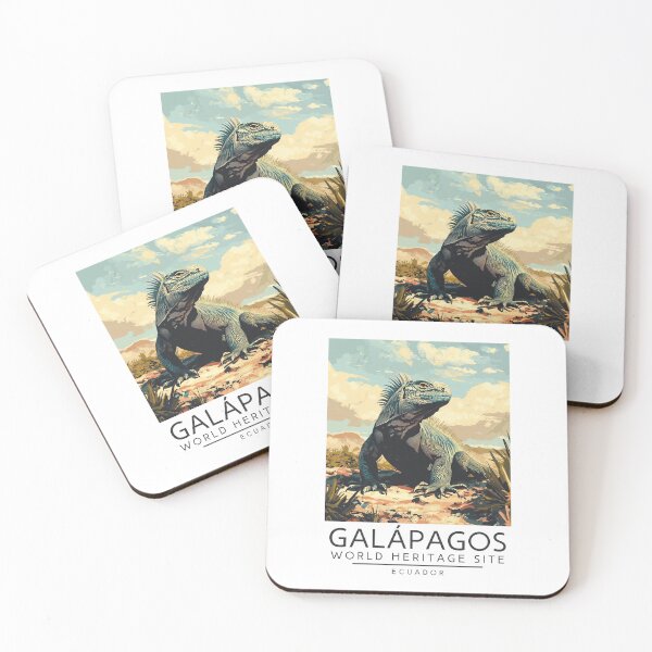 Item preview, A Vintage Travel Poster of Galápagos Islands - Ecuador  designed and sold by GoodOldVintage.