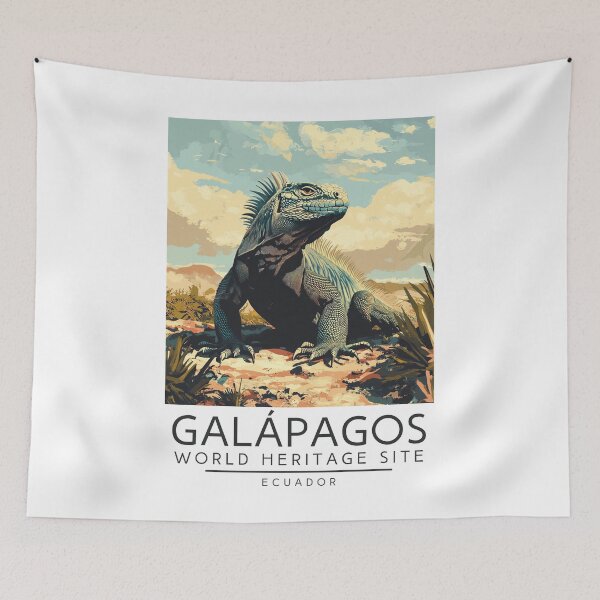 Item preview, A Vintage Travel Poster of Galápagos Islands - Ecuador  designed and sold by GoodOldVintage.