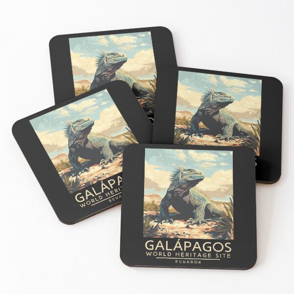 Item preview, A Vintage Travel Poster of Galápagos Islands - Ecuador  designed and sold by GoodOldVintage.