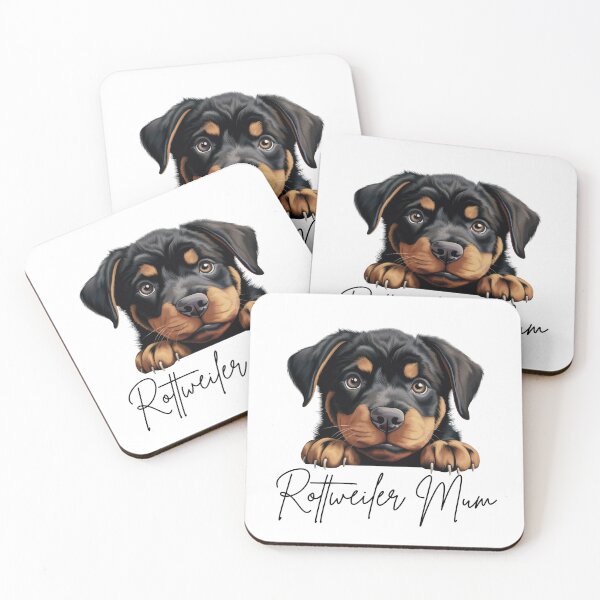 Item preview, Cute Peeking Rottweiler Mum designed and sold by NicheFifty-Two.