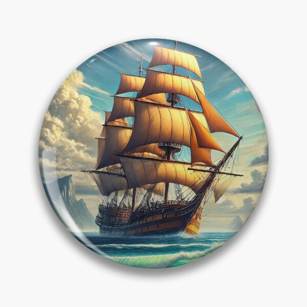 Item preview, Sailing Ship of Old Ashore at the Beach designed and sold by nikkolaus.