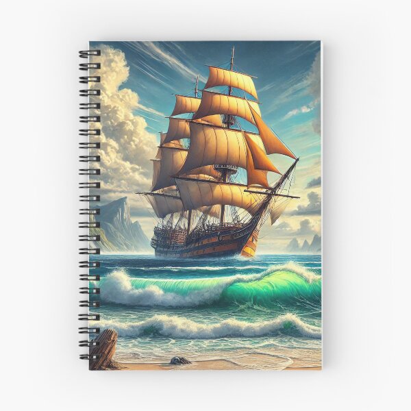 Item preview, Sailing Ship of Old Ashore at the Beach designed and sold by nikkolaus.