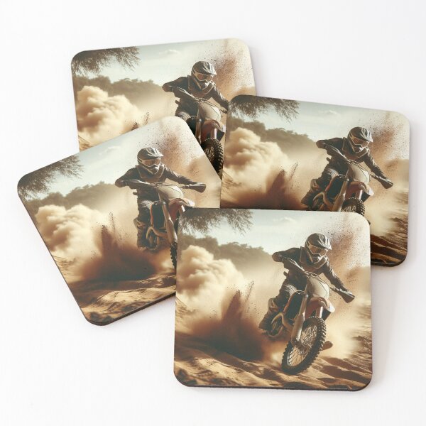 Item preview, Dynamic motocross rider tackling tough desert terrain designed and sold by homydesign.
