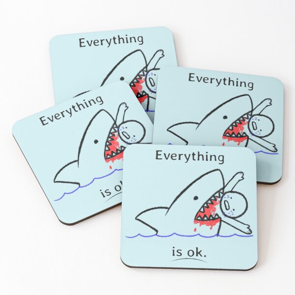 Item preview, Everything is ok, Positive Quote, Sarcasm designed and sold by Mariana Piana.