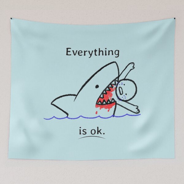 Item preview, Everything is ok, Positive Quote, Sarcasm designed and sold by Mariana Piana.