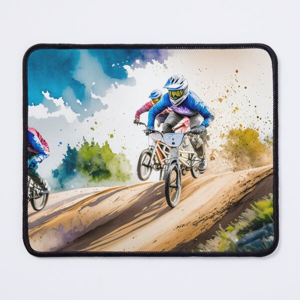 Item preview, A vibrant BMX race unfolds on a dirt track designed and sold by homydesign.