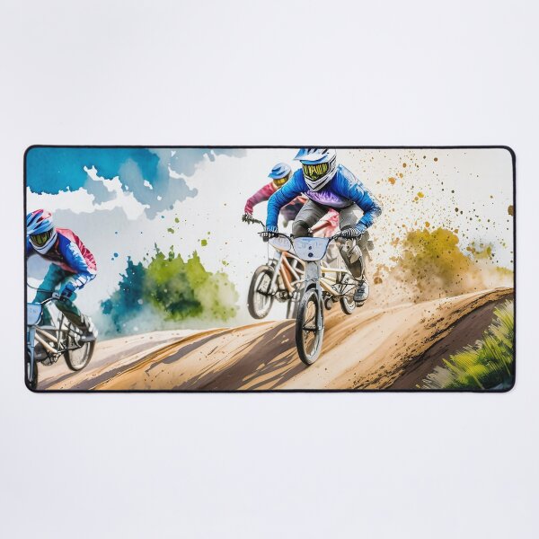 Item preview, A vibrant BMX race unfolds on a dirt track designed and sold by homydesign.