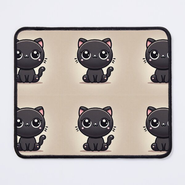Item preview, Big eyed black cat cartoon designed and sold by ioanaredbubblee.