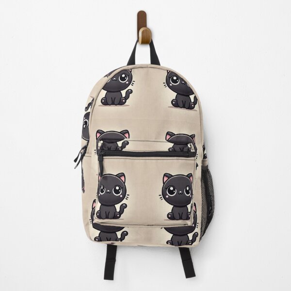 Item preview, Big eyed black cat cartoon designed and sold by ioanaredbubblee.