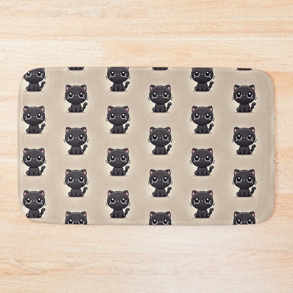 Item preview, Big eyed black cat cartoon designed and sold by ioanaredbubblee.