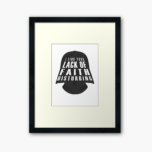 Lack Of Faith Framed Art Print