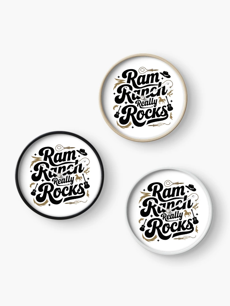 Thumbnail 3 of 4, Clock, Ram Ranch Really Rocks, Ram Ranch, Ram Ranch Lyrics designed and sold by graphic-genie.
