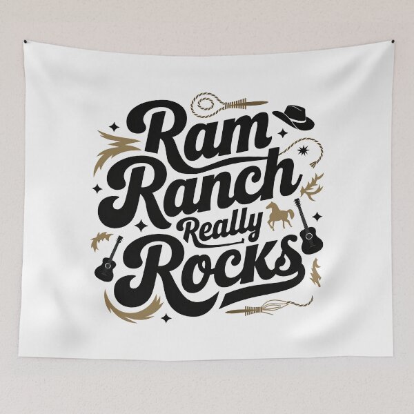 Aperçu de l'œuvre Ram Ranch est vraiment génial, Ram Ranch, paroles de Ram Ranch créée et vendue par graphic-genie.