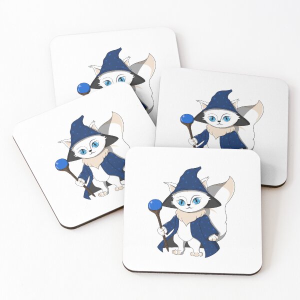 Item preview, Cute White Cartoon Wizard Cat designed and sold by DrisT-Graphics.