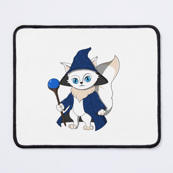 Item preview, Cute White Cartoon Wizard Cat designed and sold by DrisT-Graphics.