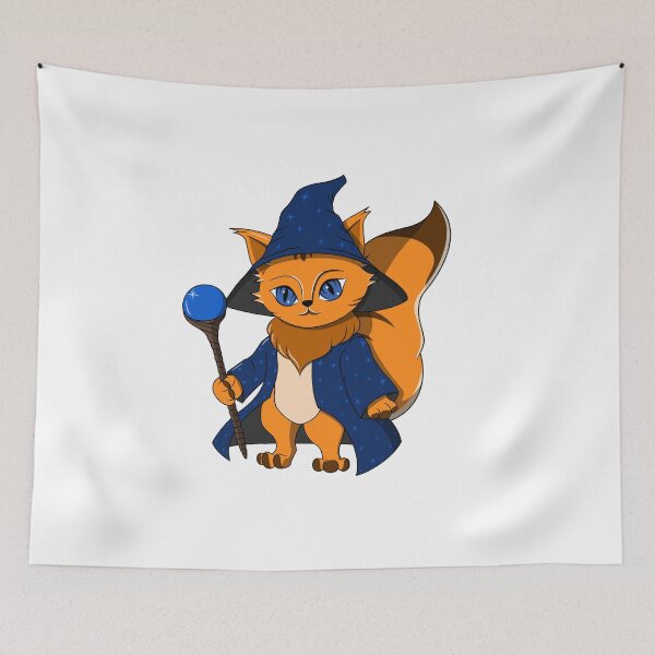 Item preview, Cute Orange Cartoon Wizard Cat designed and sold by DrisT-Graphics.