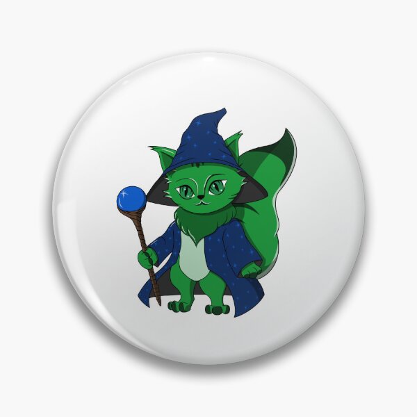 Item preview, Cute Green Cartoon Wizard Cat designed and sold by DrisT-Graphics.