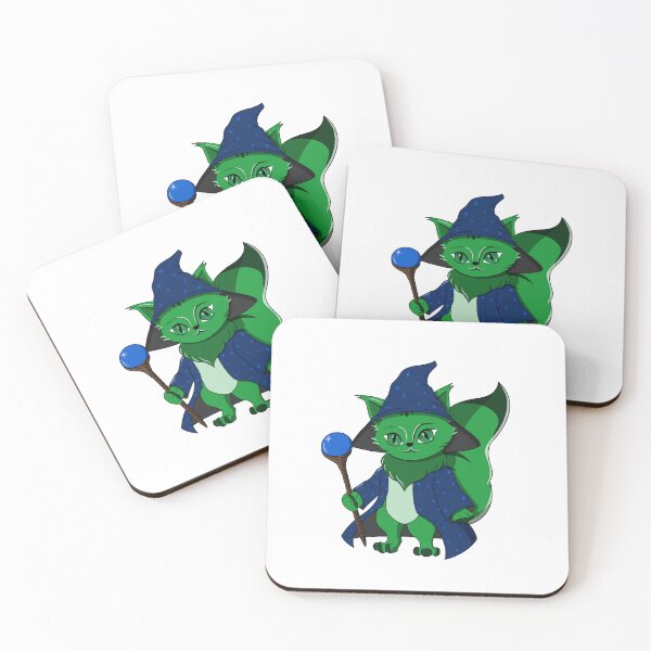 Item preview, Cute Green Cartoon Wizard Cat designed and sold by DrisT-Graphics.