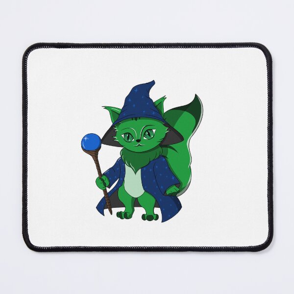 Item preview, Cute Green Cartoon Wizard Cat designed and sold by DrisT-Graphics.